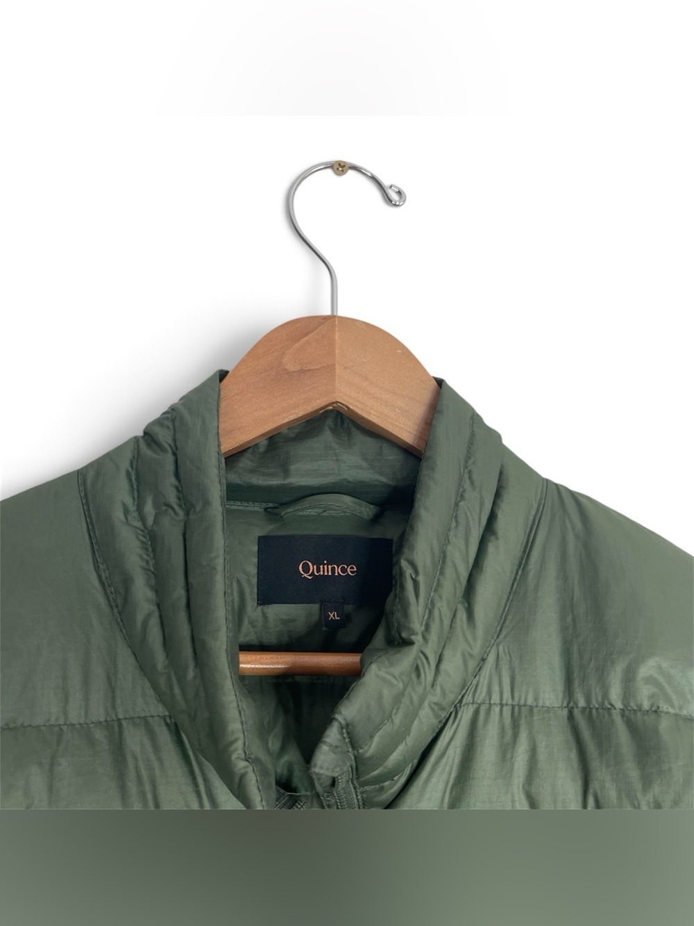 Quince Womens Lightweight Goose Down Packable Puffer Jacket Olive Green Loden XL - Picture 5 of 9